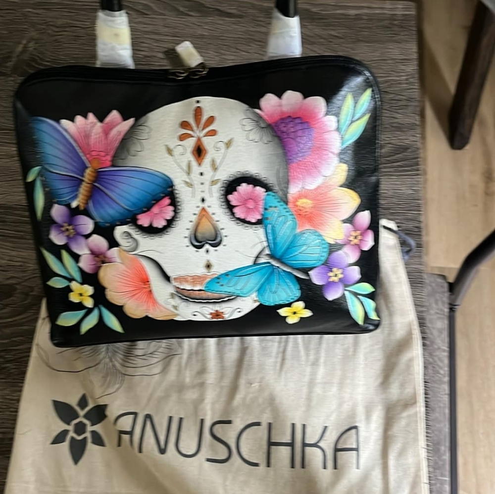 anuschka hand printed bag